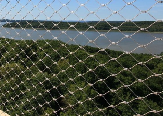 O tipo feito sob encomenda cabo de aço inoxidável flexível líquido Webnet X da virola da corda de fio de Inox 316 tende a malha