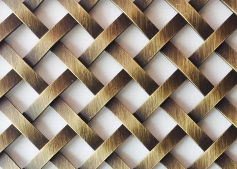 Tela de arame farpado de latão antigo para armários Porta, interior Tecido de arame