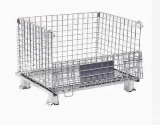 Cargas pesadas Removíveis Desdobráveis Rede de arame rígido de metal Caixa de armazenamento recipientes de empilhamento