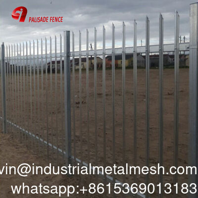Preço de Fábrica Personalizado de Alta Qualidade Aço Topo Curvo Galvanizado Revestido em Pó Cerca de Segurança Palisada
