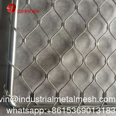 Aço inoxidável 304/316 7*7 Zoo Wire Mesh Fence Green Wall Mesh Rede de Segurança Rede de Stainless Steel Rope Mesh