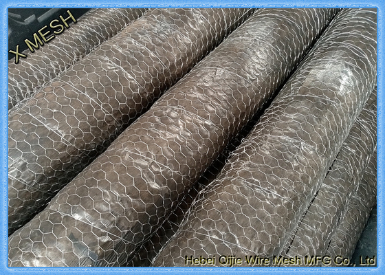 malha sextavada galvanizada revestida PVC da galinha da rede de fio da rede de arame do metal da abertura malha de 1/2 da”
