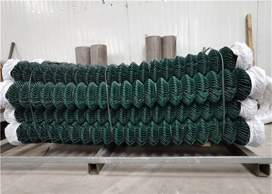 O pó do Pvc revestiu a cerca galvanizada 50x50mm do elo de corrente de 5mm