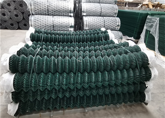 o Pvc de 50x50mm revestiu o ciclone Mesh Fence do elo de corrente