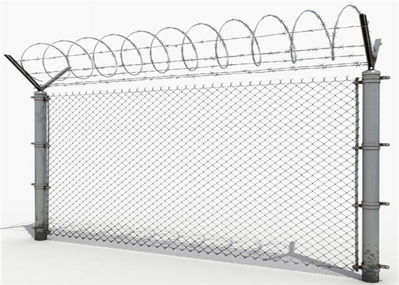 6ft x 50ft 9 cerco industrial do elo de corrente do calibre 1.2m