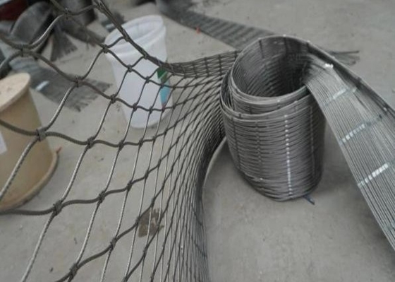 escadaria de aço inoxidável de Mesh Net With Ferrules For da corda de fio 7x19